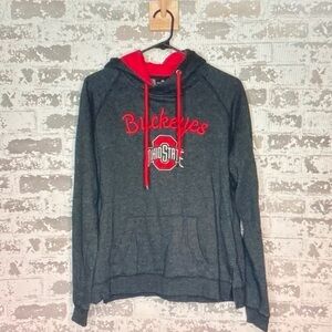 Ohio State Women's Gray and Red Hoodie